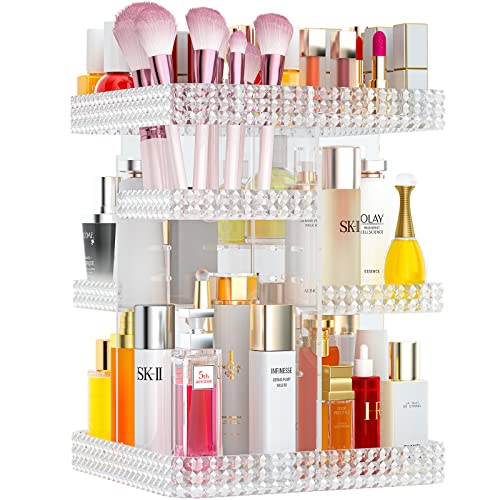 Organizador de maquillaje giratorio, vitrina de cosméticos d