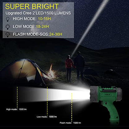 YIERBLUE Linterna de foco recargable, 1000,000 focos LED de