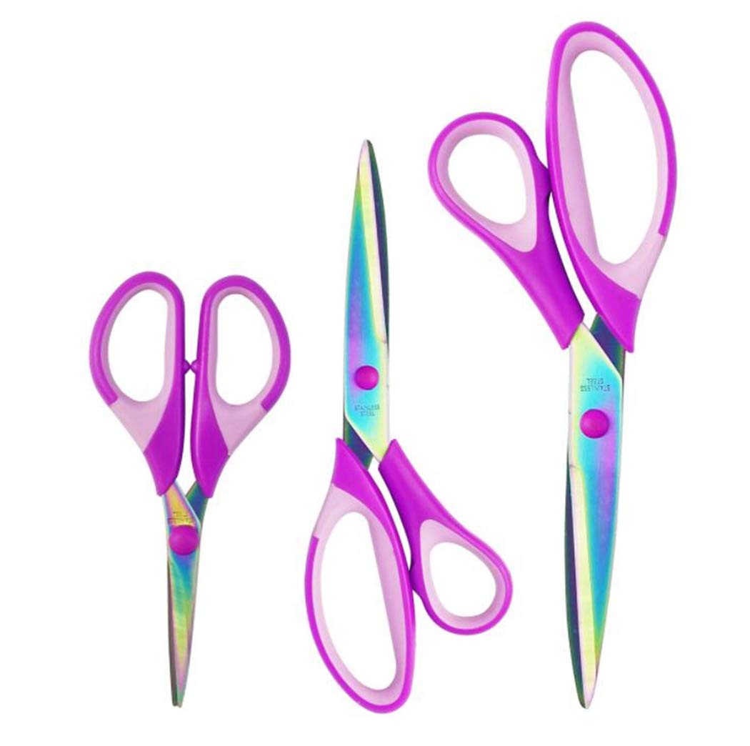 Tijeras de titanio de color, juego de tijeras de costura con