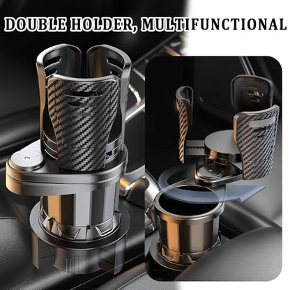 Extensor multifuncional para portavasos de automóvil, doble