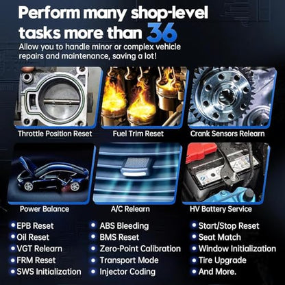XTOOL - Escáner automotriz OBD2 bidireccional D7: V2.0, herr