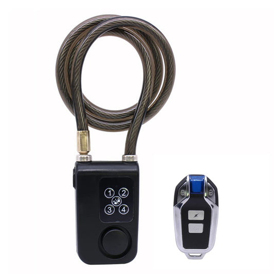 Cerradura de bicicleta con control remoto, alarma de vibraci