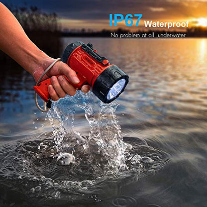 YIERBLUE Foco recargable con 200000 lúmenes LED, IP67 imperm