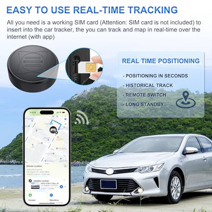 Rastreador GPS para vehículos, Mini localizador magnético de