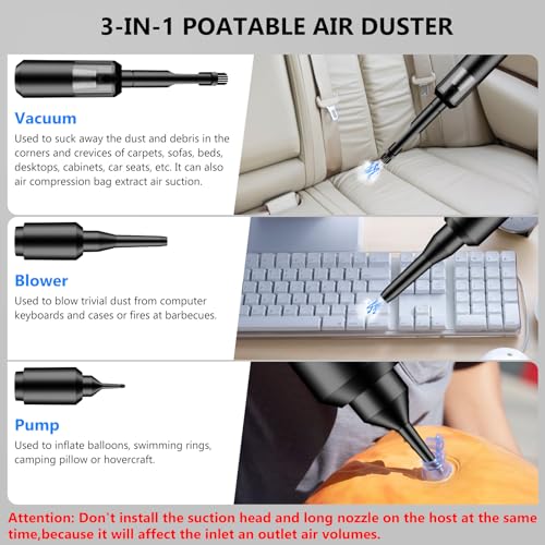 AirifyPro Vac V2 - Soplador de aire portátil, aspiradora de