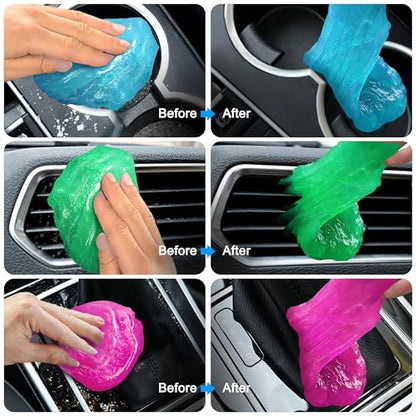 FiveJoy - Gel de limpieza para interior de vehículos, 4 unid