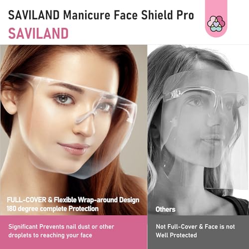SAVILAND Máscara facial de uñas para taladro de uñas: visibi