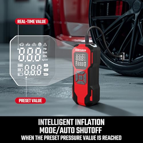 CRAFTSMAN Compresor de aire portátil para inflador de neumát