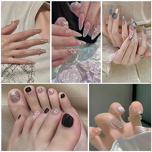2 pinceles de limpieza de uñas, pinceles de arte de uñas con