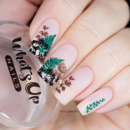 Whats Up Nails - Sello y raspador transparente ampliado para