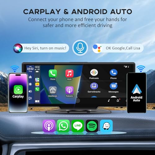 Pantalla Carplay inalámbrica para automóvil, Carplay HD de 1