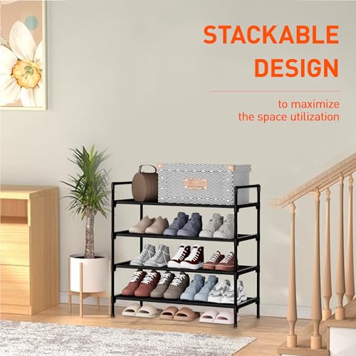 Zapatero organizador de zapatos de 4 niveles para almacenami