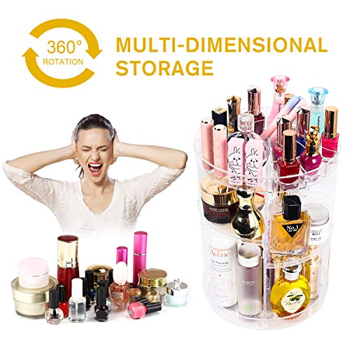 Organizador de maquillaje giratorio de 360 grados, carrusel