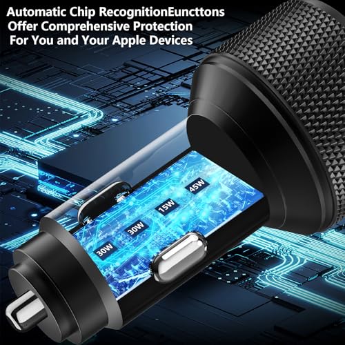 USB C Car Charger, Stuffcool 90W Dual USB-C & USB-A Car Powe