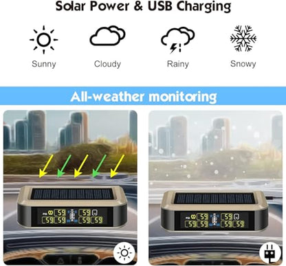 B-Qtech Sistema de monitor de presión de neumáticos solar RV