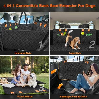 Extensor de asiento trasero para perros, cubierta de asiento