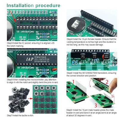 ZORZA 1 juego de kits electrónicos DIY Calculadora Kit de pr