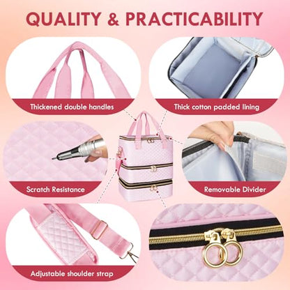 Bolsa organizadora de esmalte de uñas con capacidad para 84