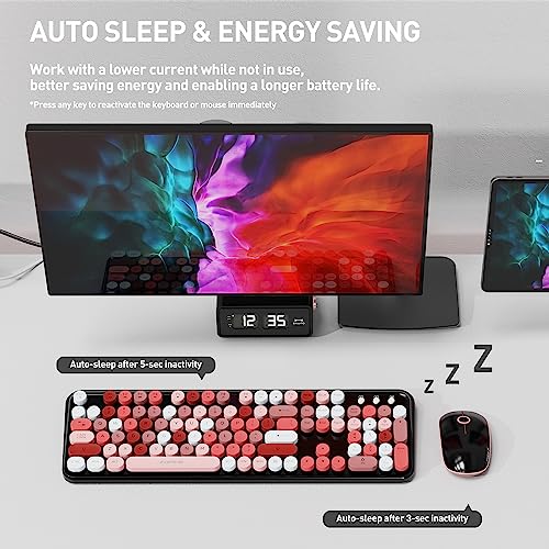 Teclado y mouse inalámbricos, bonito teclado inalámbrico ret