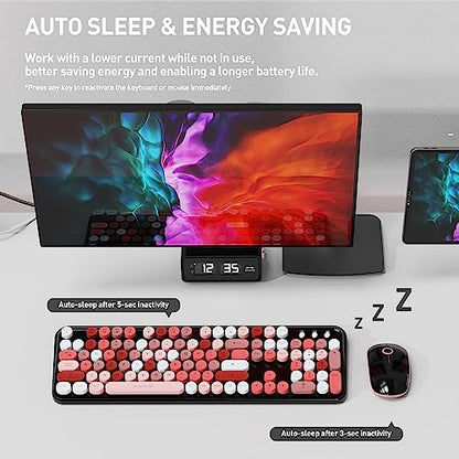 Teclado y mouse inalámbricos, bonito teclado inalámbrico ret