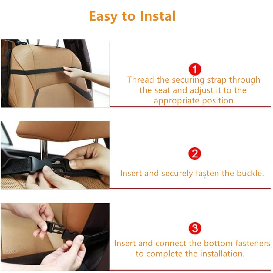Organizador de asiento trasero de automóvil con soporte para