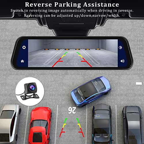 Cámara de tablero de espejo compatible con Apple Carplay y A