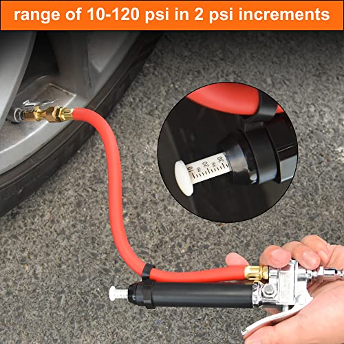 Inflador de neumáticos 10-120 PSI Medidor de presión de neum