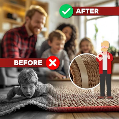 XFasten - Cinta adhesiva de doble cara para alfombras, para