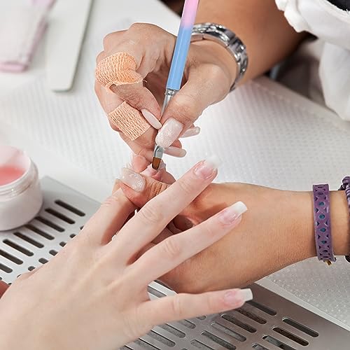 2 pinceles de limpieza de uñas, pinceles de arte de uñas con