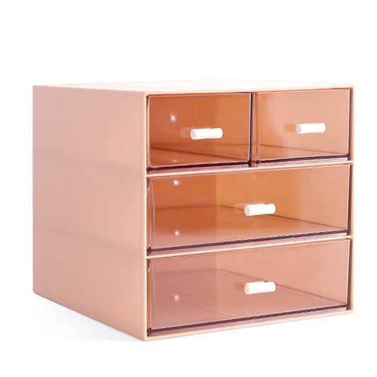 Organizador de maquillaje, organizador de escritorio con 4 c