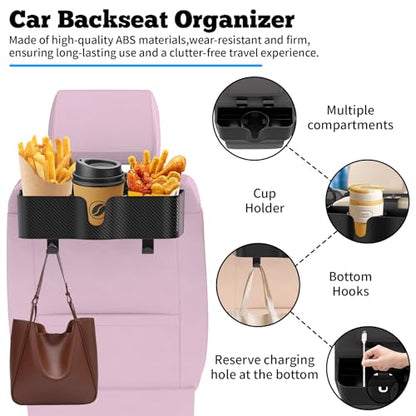 Organizador de asiento trasero para reposacabezas con portav