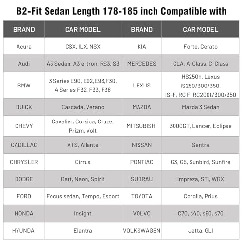 Favoto Funda impermeable para automóvil sedán, 6 capas para