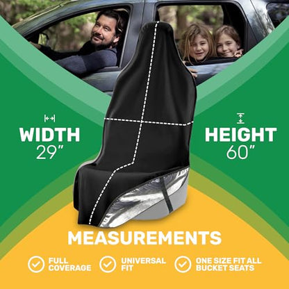 EliteSport - Protector de asiento de coche (negro) - Funda a