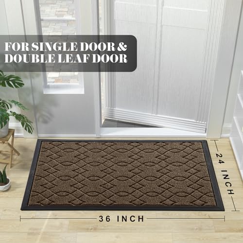 Yimobra Tapete para puerta delantera para interiores y exter