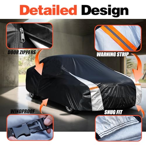 [Actualización 2024] Funda de coche de 10 capas impermeable