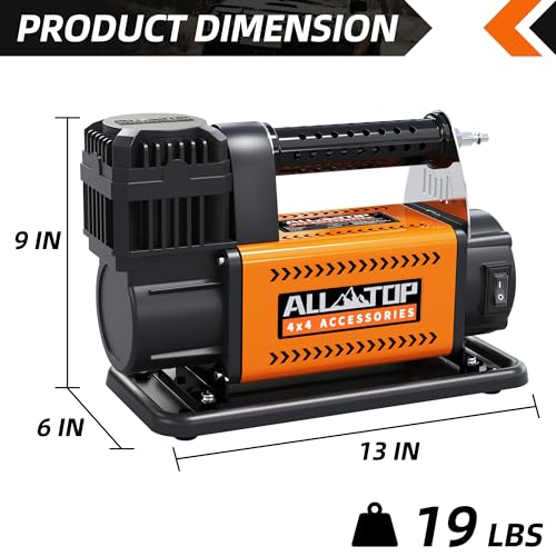 ALL-TOP Compresor de aire con kit de inflado de neumáticos d