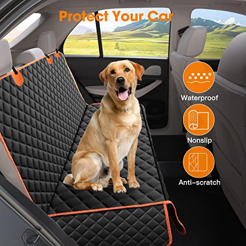 MIXJOY Funda de asiento para perro para asiento trasero, fun
