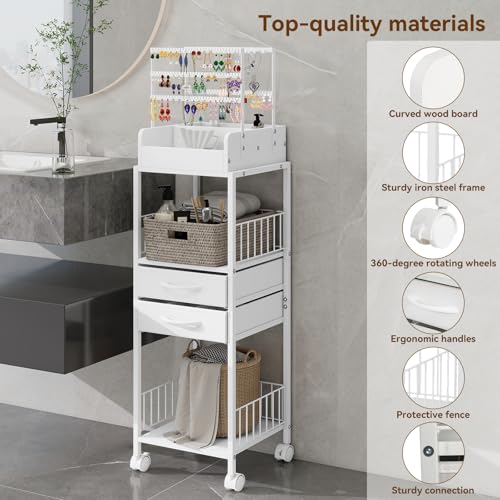 Organizador de maquillaje, organizador de tocador para el cu