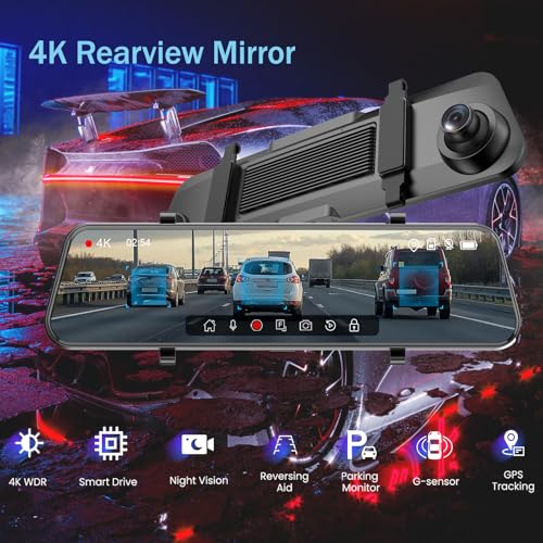 Cámara de tablero de espejo 4K con IMX415, cámara inteligent