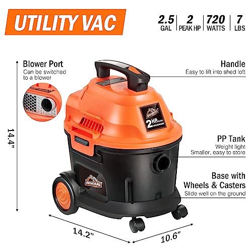 Armor All AA255W Aspiradora utilitaria húmeda/seca de 2.5 ga