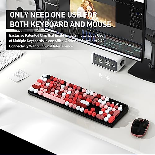 Teclado y mouse inalámbricos, bonito teclado inalámbrico ret