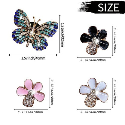 4 piezas de ambientadores de aire de automóvil de mariposa y