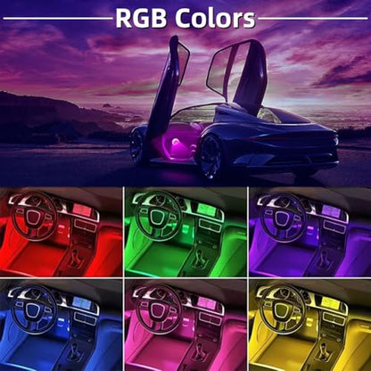 4 luces LED inalámbricas para interiores de automóvil con co