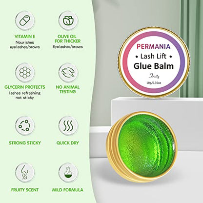 PERMANIA Bálsamo de pegamento para pestañas, adhesivos de le