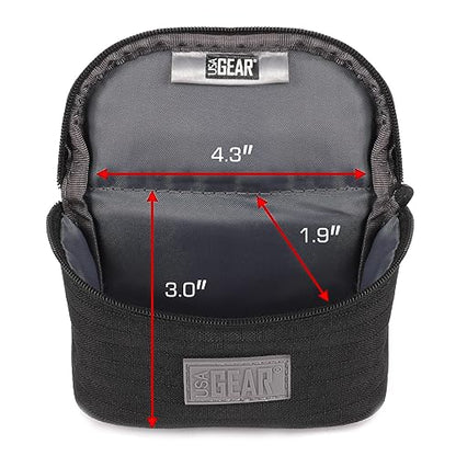 USA Gear Funda pequeña para cámara con trabilla para cinturó