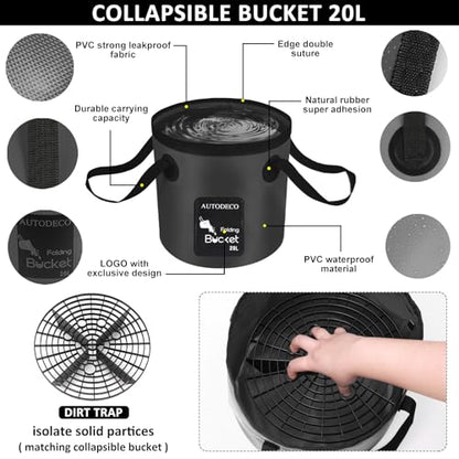 AUTODECO Kit de limpieza de 44 piezas para lavado de autos,