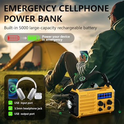 Radio de emergencia NOAA alerta meteorológica y kit de difus