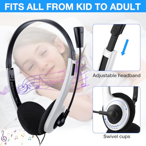 Yunsailing Paquete de 30 auriculares para aula con micrófono