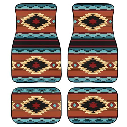 Tapetes universales con estampado de geometría azteca tribal