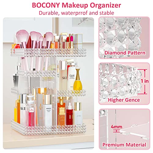 Organizador de maquillaje giratorio, vitrina de cosméticos d